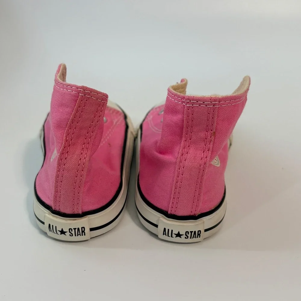 Converse Sneakers Pink High Top Toddler Baby Size 5 Pink Pre-owned No Laces